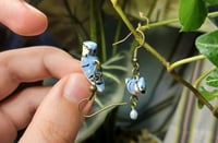 Image 7 of Blue jay family earrings