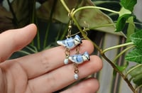 Image 5 of Blue jay family earrings