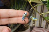 Image 5 of Blue tit family earrings
