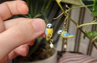 Image 2 of Blue tit family earrings