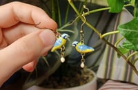 Image 1 of Blue tit family earrings