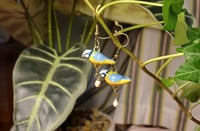 Image 3 of Blue tit family earrings
