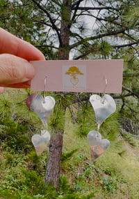 Double Dangle heart earrings 