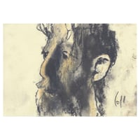 Image 1 of Cloudy - Sketchbook Drawing in Soft Pastels and Charcoal on Paper 