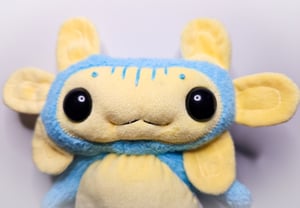 Lil' Axolotl! ☆Blue & Yellow☆ GLOWS IN THE DARK!