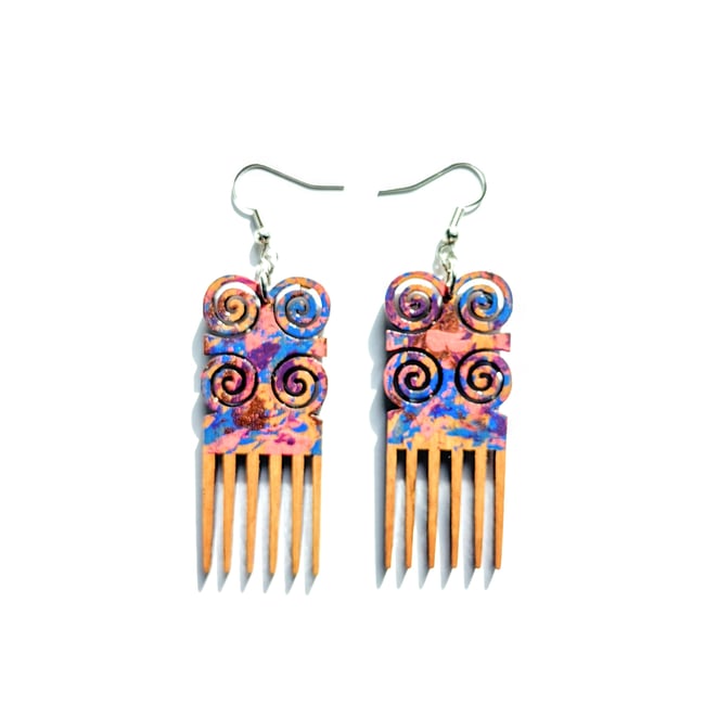 Mini Graffiti Adinkra Comb