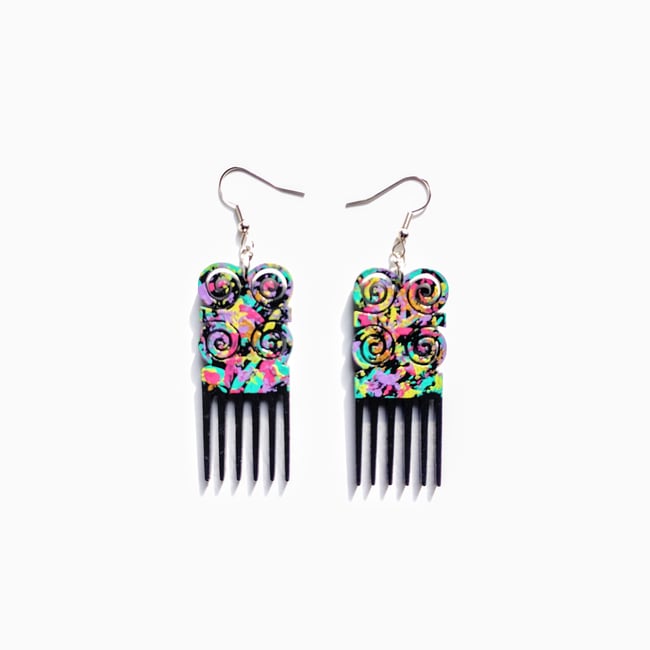 Mini Graffiti Adinkra Comb