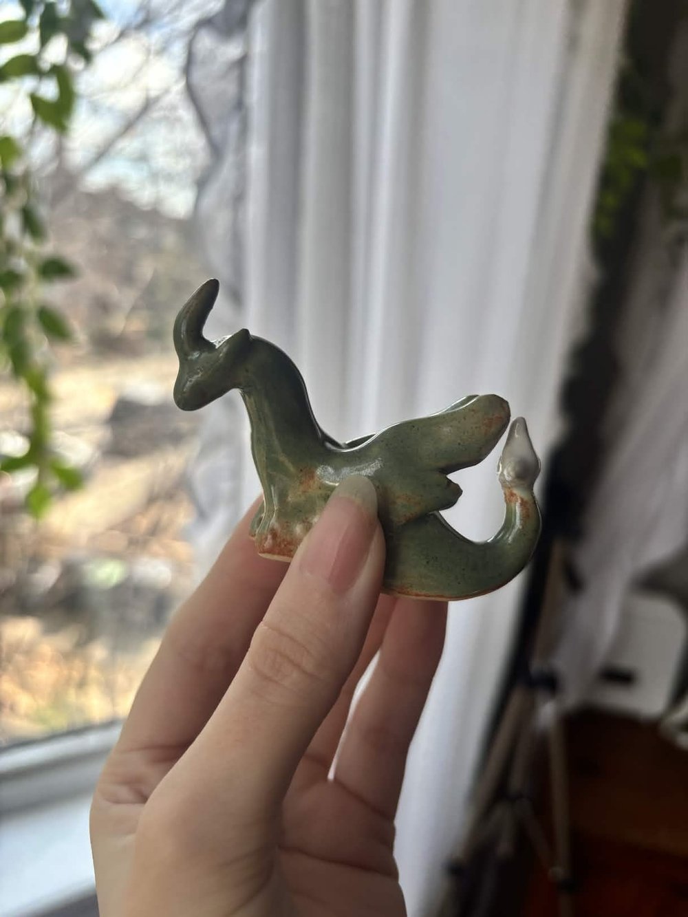 Image of Green Ceramic Dragon