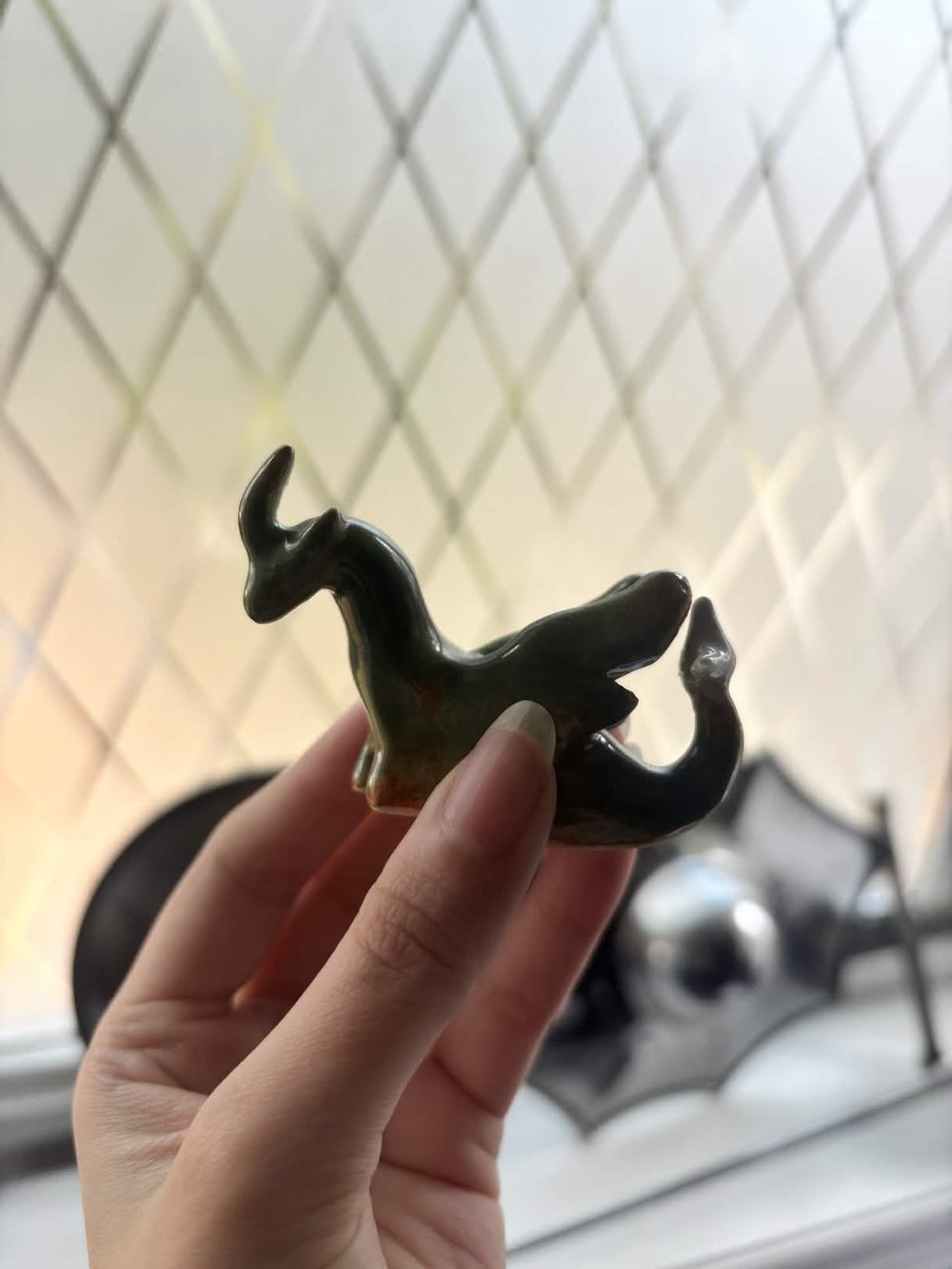 Image of Green Ceramic Dragon