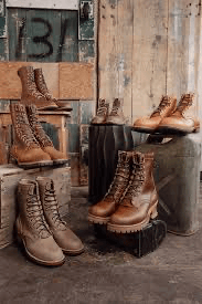 Lace up work boots