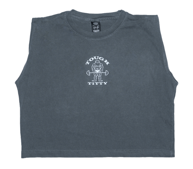 TOUGH TITTY MUSCLE CROP TEE