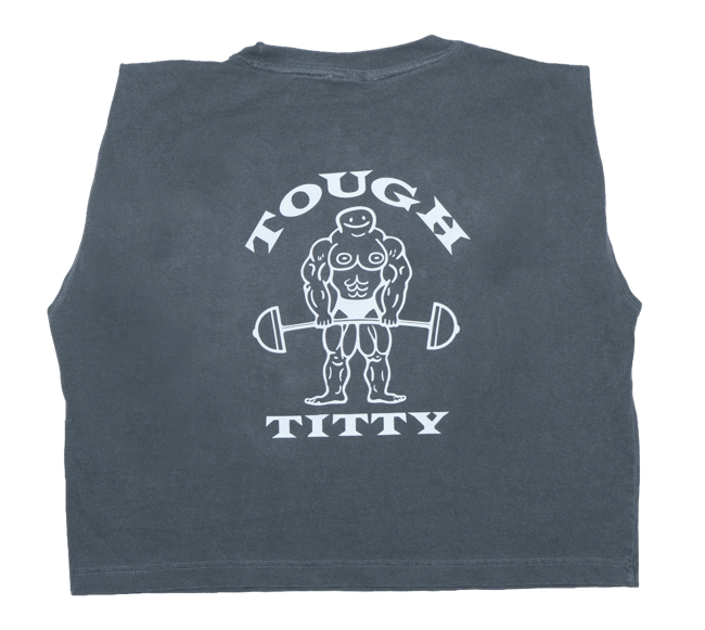 TOUGH TITTY MUSCLE CROP TEE