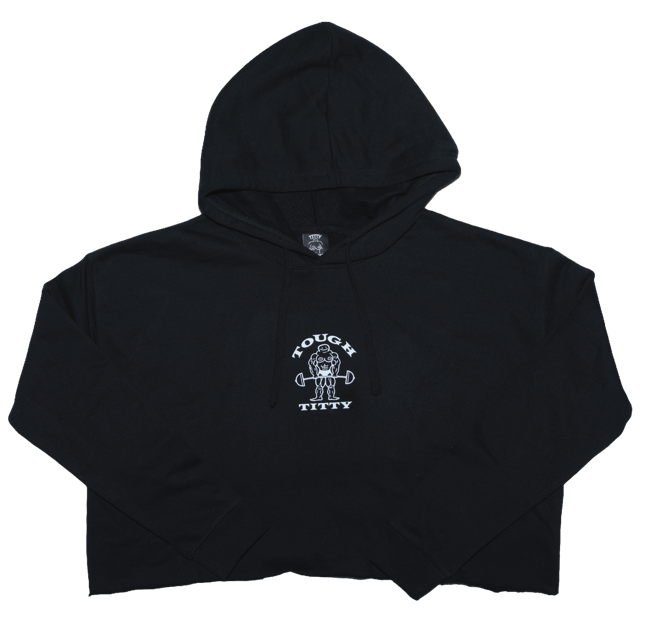 TOUGH TITTY GLOW IN THE DARK CROP HOODIE