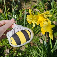 Image 1 of Bee plush keychain 