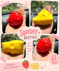 Image 1 of Cheese and strawberry squishy 