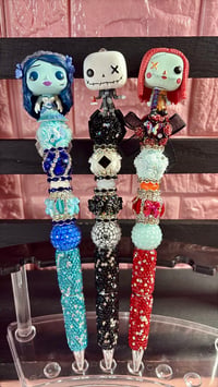 Image 2 of Day of the death and Tim Burton characters  beaded pen 🖊️ 🎃🖤