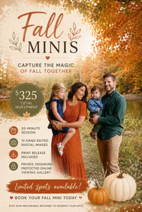 Image 2 of METRO PARKS Fall Minis 2026 • Retainer Payment