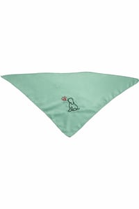 Image 2 of Threadella Studio Green Embroidered Butterfly Dog Bandana, Soft Cotton Bib for Small & Medium Dogs