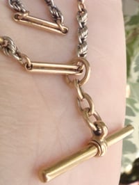 Image 3 of EDWARDIAN 18CT PLATINUM ALBERT CHAIN 17.5 INCHES 24.6G