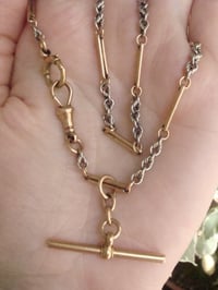 Image 2 of EDWARDIAN 18CT PLATINUM ALBERT CHAIN 17.5 INCHES 24.6G