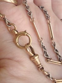Image 6 of EDWARDIAN 18CT PLATINUM ALBERT CHAIN 17.5 INCHES 24.6G