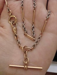 Image 7 of EDWARDIAN 18CT PLATINUM ALBERT CHAIN 17.5 INCHES 24.6G