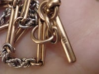 Image 11 of EDWARDIAN 18CT PLATINUM ALBERT CHAIN 17.5 INCHES 24.6G