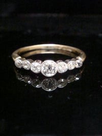 Image 1 of EDWARDIAN 18CT PLATINUM DIAMOND 7 STONE RING