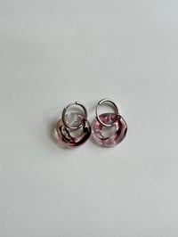 Image 3 of Berry Marble Murano Glass Earrings