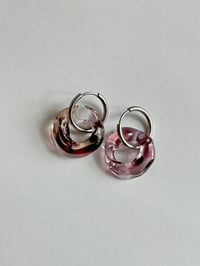 Image 1 of Berry Marble Murano Glass Earrings