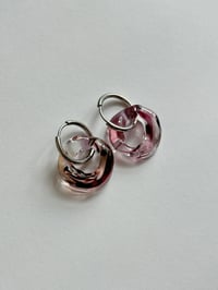 Image 4 of Berry Marble Murano Glass Earrings