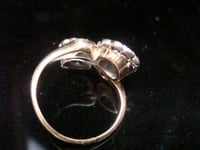 Image 6 of EDWARDIAN 18CT PLATINUM DOUBLE DIAMOND CLUSTER 0.90CT RING