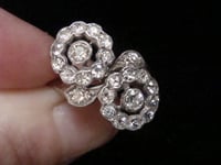 Image 8 of EDWARDIAN 18CT PLATINUM DOUBLE DIAMOND CLUSTER 0.90CT RING