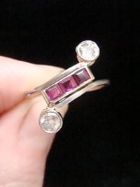 Image 5 of EDWARDIAN 14CT CALIBRE CUT RUBY AND OLD CUT DIAMOND RING