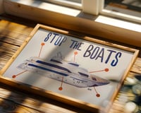 Image 3 of STOP THE BOATS RISO PRINT