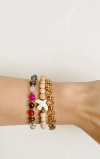 Image 2 of Bracelet PEACE 🕊️ vert d’eau