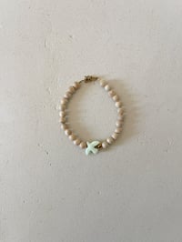 Image 1 of Bracelet PEACE 🕊️ vert d’eau