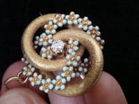 Image 3 of VICTORIAN 18CT DIAMOND FORGET ME KNOT LOVERS KNOT PENDANT AND BROOCH