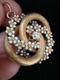 Image 4 of VICTORIAN 18CT DIAMOND FORGET ME KNOT LOVERS KNOT PENDANT AND BROOCH
