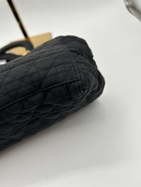Image 11 of Christian Dior Medium Lady Dior Cloth Vintage Top Handle Bag