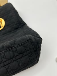 Image 13 of Christian Dior Medium Lady Dior Cloth Vintage Top Handle Bag