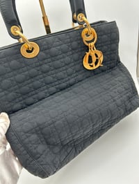 Image 2 of Christian Dior Medium Lady Dior Cloth Vintage Top Handle Bag
