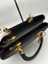 Image 15 of Christian Dior Medium Lady Dior Cloth Vintage Top Handle Bag