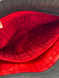 Image 21 of Christian Dior Medium Lady Dior Cloth Vintage Top Handle Bag