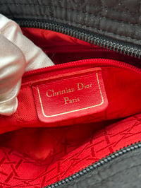 Image 19 of Christian Dior Medium Lady Dior Cloth Vintage Top Handle Bag