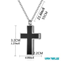 Image 2 of Stainless Steel Cross Pendant – Classic Memorial Keepsake