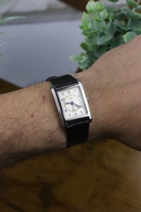 Image 2 of 1990s Oris Pointer Date "Tank" B7460 - Oris 654 automatic movement
