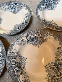 Image 4 of Assiettes creuses en terre de fer Saint Amand modèle « narcisses » - Art de la table ancien 