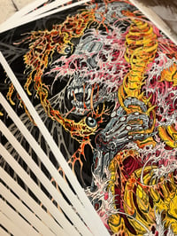 Image 2 of Print “the burning,bleeding question” 100x64 cm