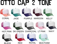 Image 4 of Camping Mountain Trucker Cap — Night Sky Tent Outdoor Hat